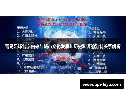 青岛足球名字由来与城市文化发展和历史渊源的独特关系解析